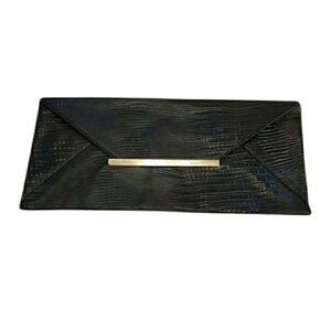 BCBG MaxAzria -‎ Black Embossed Envelope Clutch